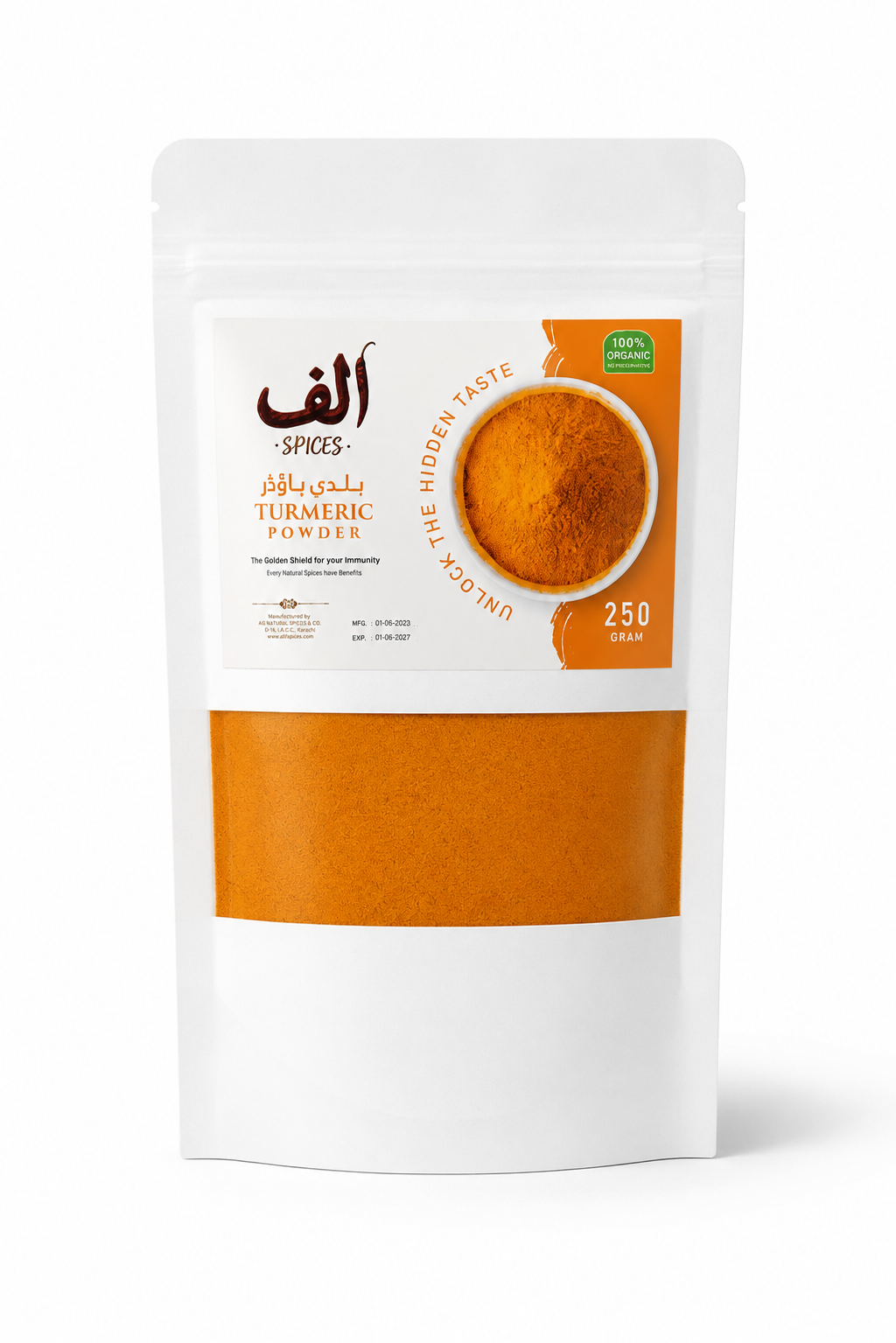 Alif Spices Turmeric Powder | Pure Haldi – 250g