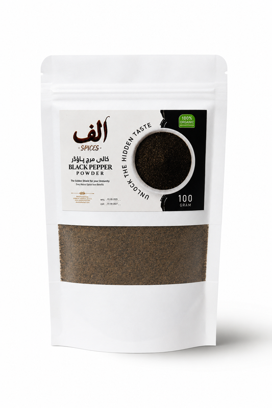 Alif Spices Black Pepper Powder | Kali Mirch Powder – 100g